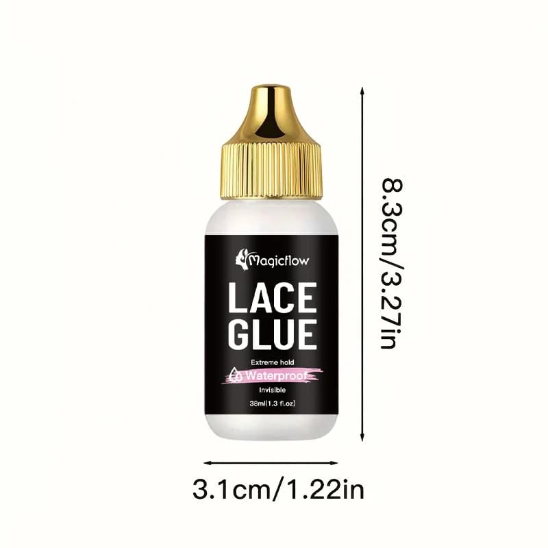 Colle pour perruque en dentelle imperméable, 38ml/1.03fl.oz, tenue extrêmement invisible, séchage ra