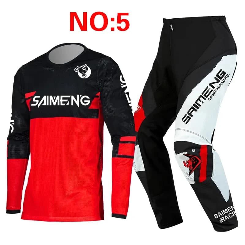 Taille 20 22 24 26 28 Saimeng ensemble d'équipement de motocross enduro pour enfants mx jersey panta