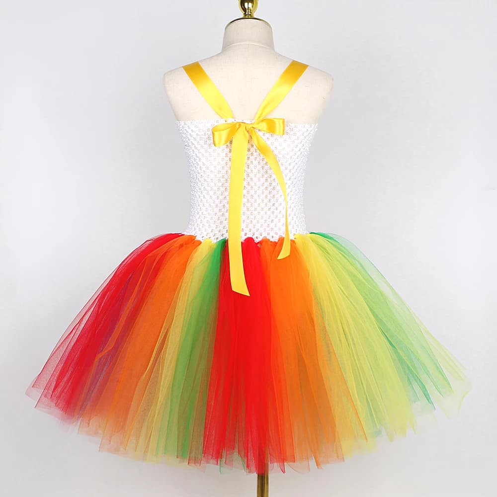 Costume de Clown de cirque arc-en-ciel pour filles, robe Tutu d'halloween Joker drôle pour enfants, 