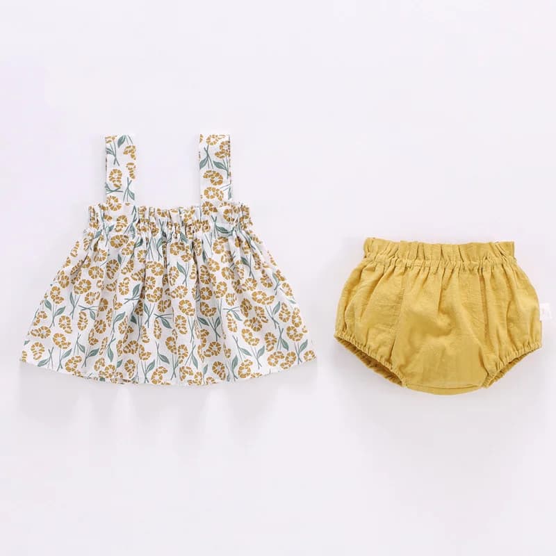 Lawadka été mince nouveau-né bébé vêtements pour filles ensemble imprimer Mini robe et PP Shorts 2 p