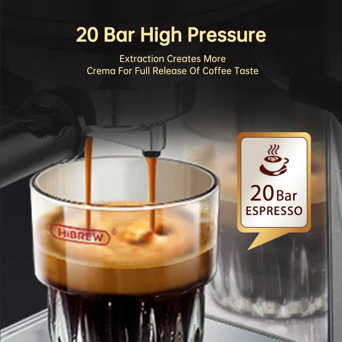 Hiinvasif W Cafetière, Inox Semi-existent, Dosette ESE Super Mince, Expresso en Poudre, Machine à Ca