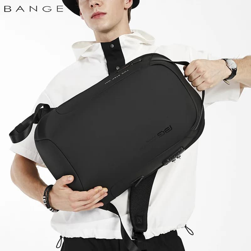 Bange-Sac à dos de voyage étanche pour homme, sacs à dos pour ordinateur portable, sacs d'école masc