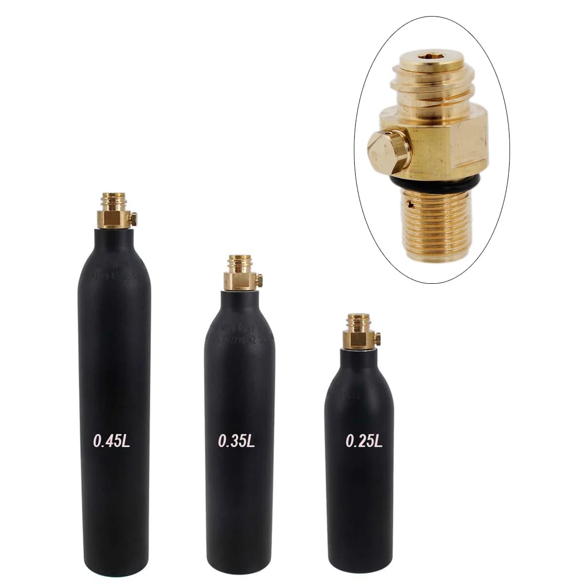 Vanne de Remplacement pour Bouteille de Soda, Intervalles de Co2 Précieux, Tr21 x 4, M18 x 1.5, Flam