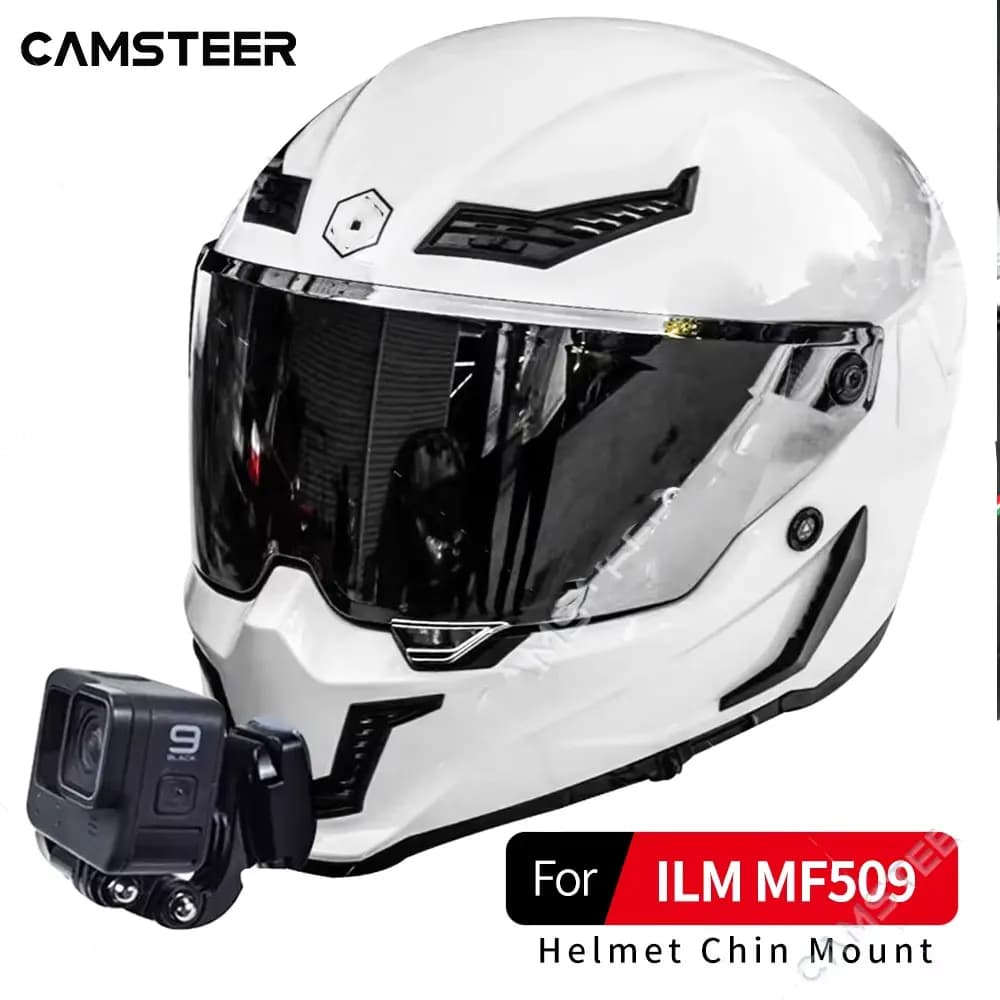 Support de menton en aluminium personnalisé pour casque ILM MF509, pour GoPro Hero 13 12 11 10 insta