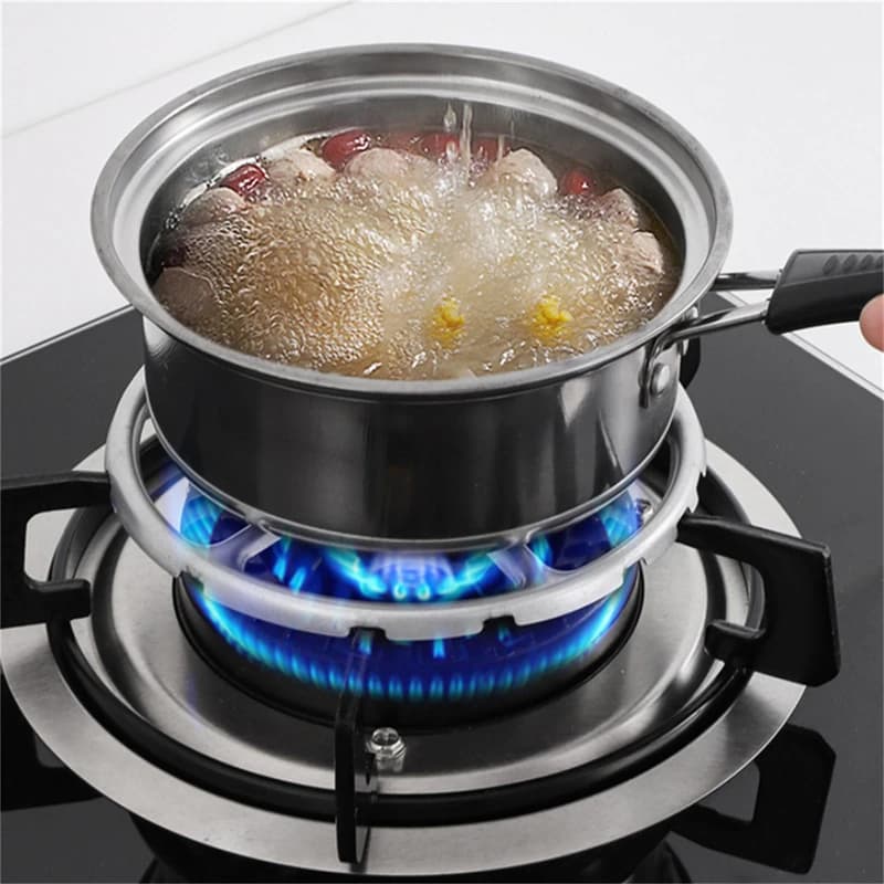 Support épais pour cuisinière à gaz, Support en fonte d'acier inoxydable, anneau de poêle, diffuseur