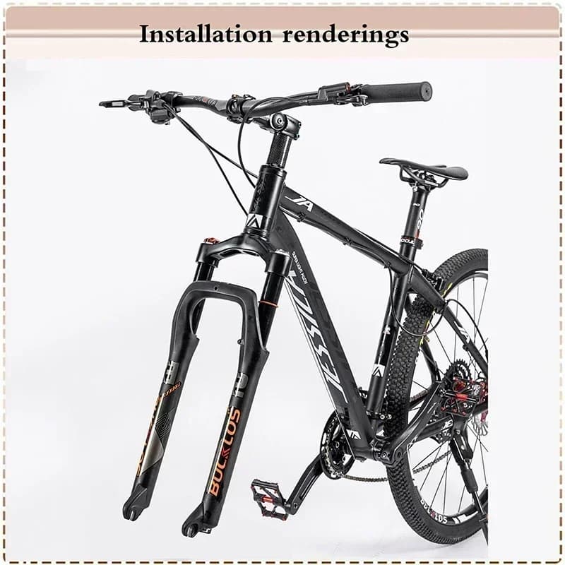BUCKKub26X4.0-Fourche de vélo à suspension pneumatique, Fat Bike Travel, verrouillage manuel, fourch