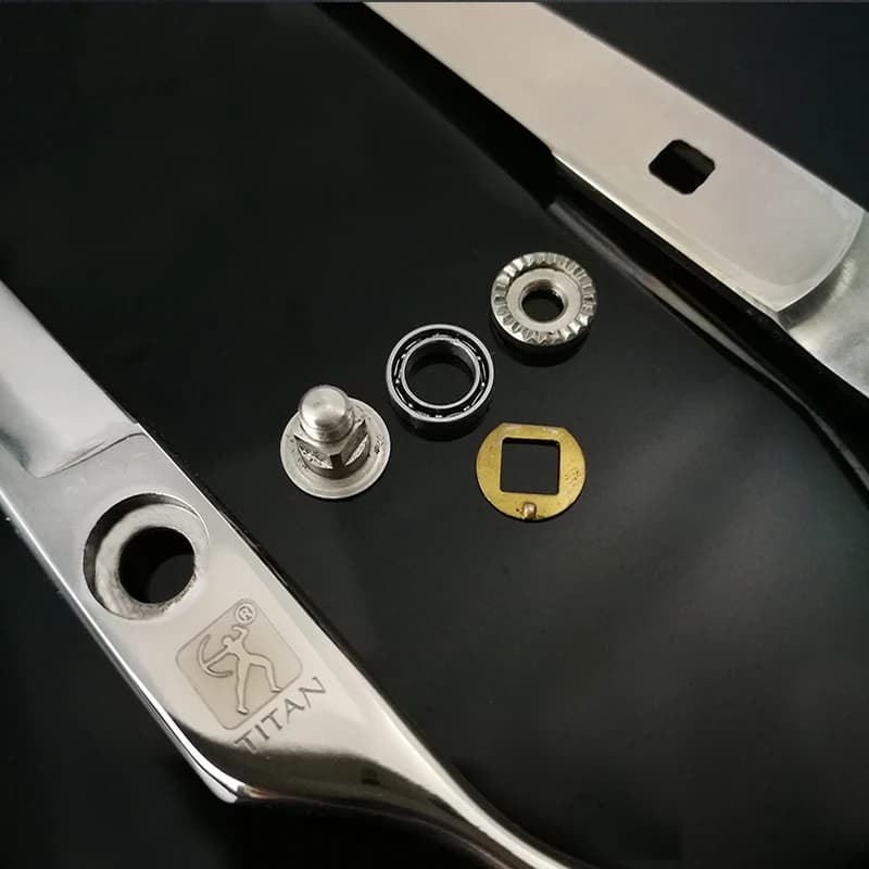 TITAN outils de barbier professionnels ciseaux à cheveux coupe amincissement cisaille de coiffure 5.
