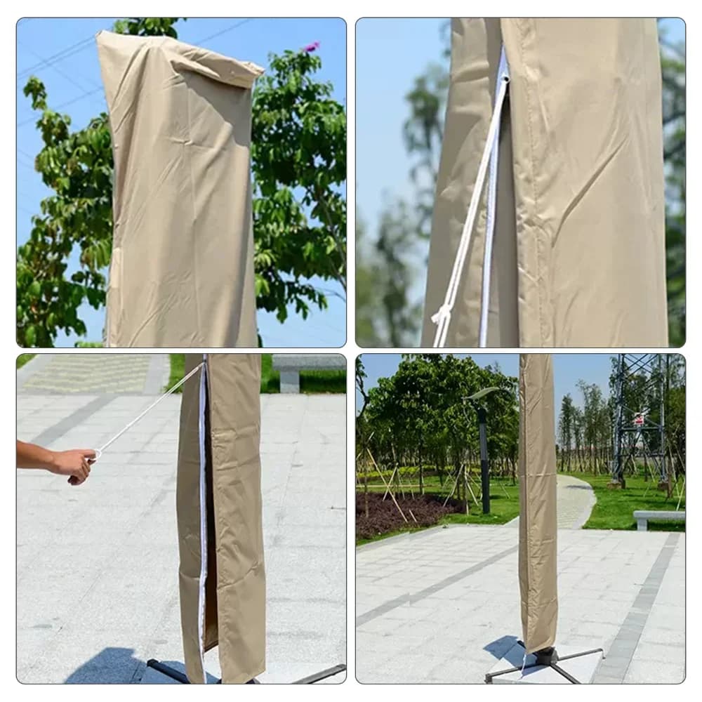 Housse de Parasol de jardin avec tige et anneau de traction, Protection UV 210D Oxford, tissu imperm