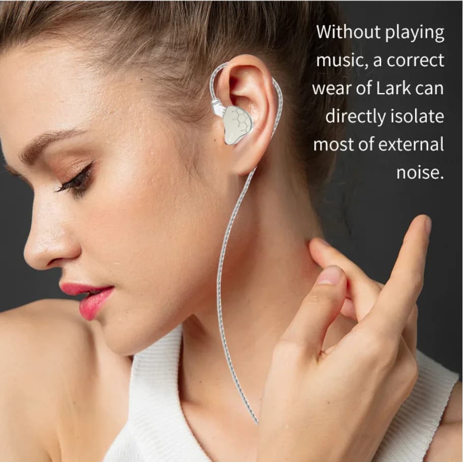 KBEAR Lark hybride 1DD + 1BA pilote écouteur câble casque Sport musique dans l'oreille moniteur fila
