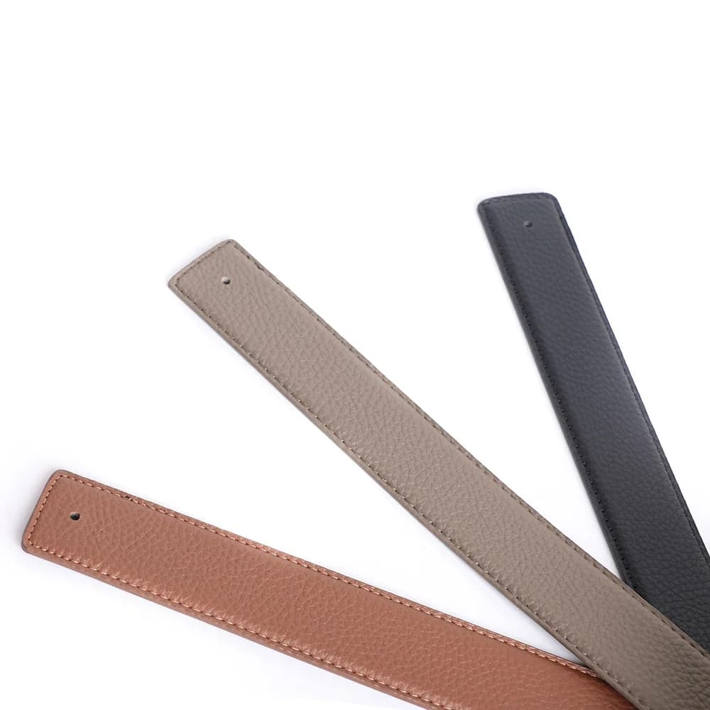 Ceinture en H en cuir véritable pour hommes et femmes, haute qualité, gris, designer de luxe, sans s