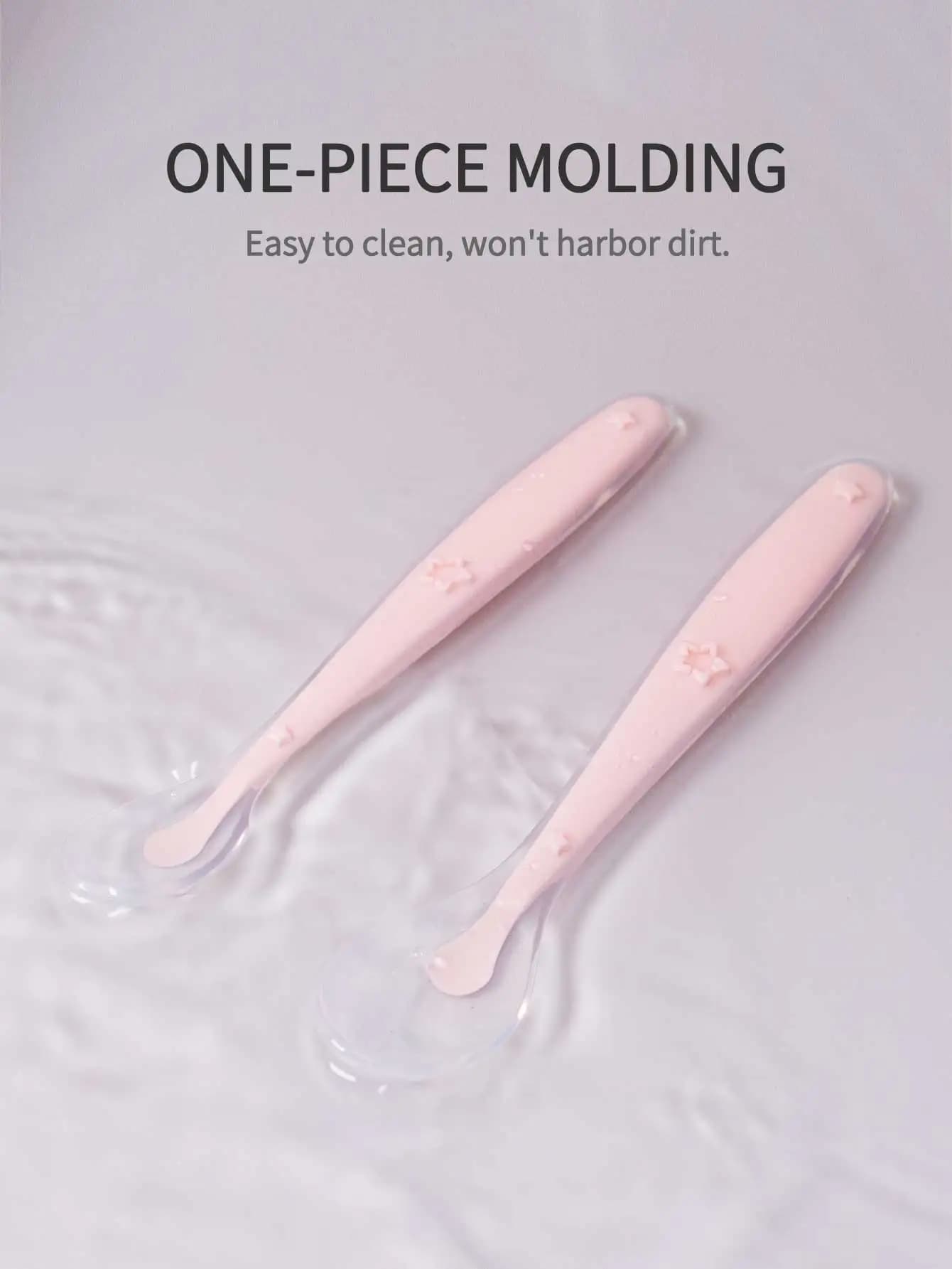Cuillère d'apprentissage en Silicone pour bébé, 9 couleurs, motif étoile, grand petit ensemble de cu