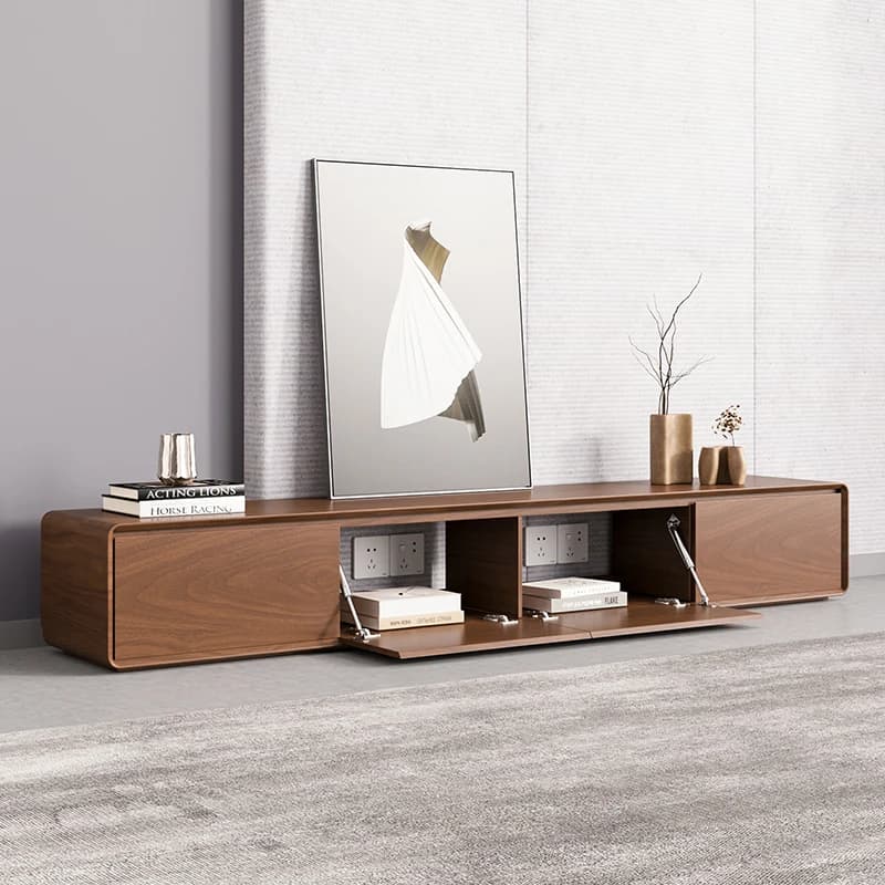 Organisateur de portes, meuble TV moderne, Design nordique moderne, Table de télévision, sol de cham
