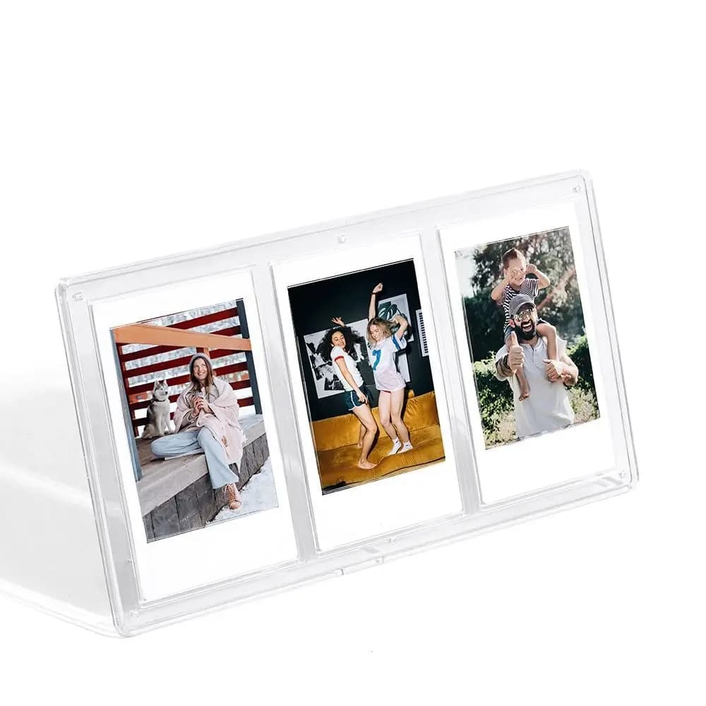 Porte-photo vertical transparent pour Fujifilm Instax mini, cadre photo, film instantané, table phot
