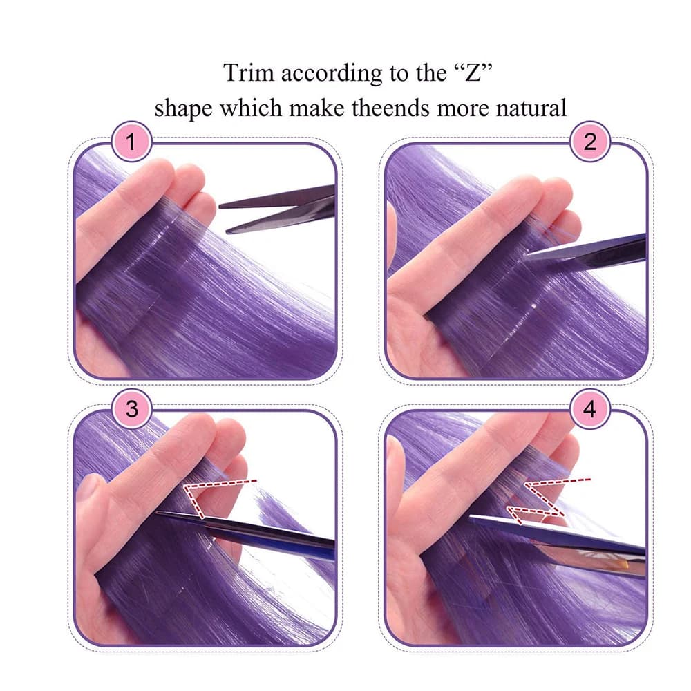 Extensions capillaires synthétiques à clips, reflets colorés de fête, 22 pouces, 6 pièces/paquet, po