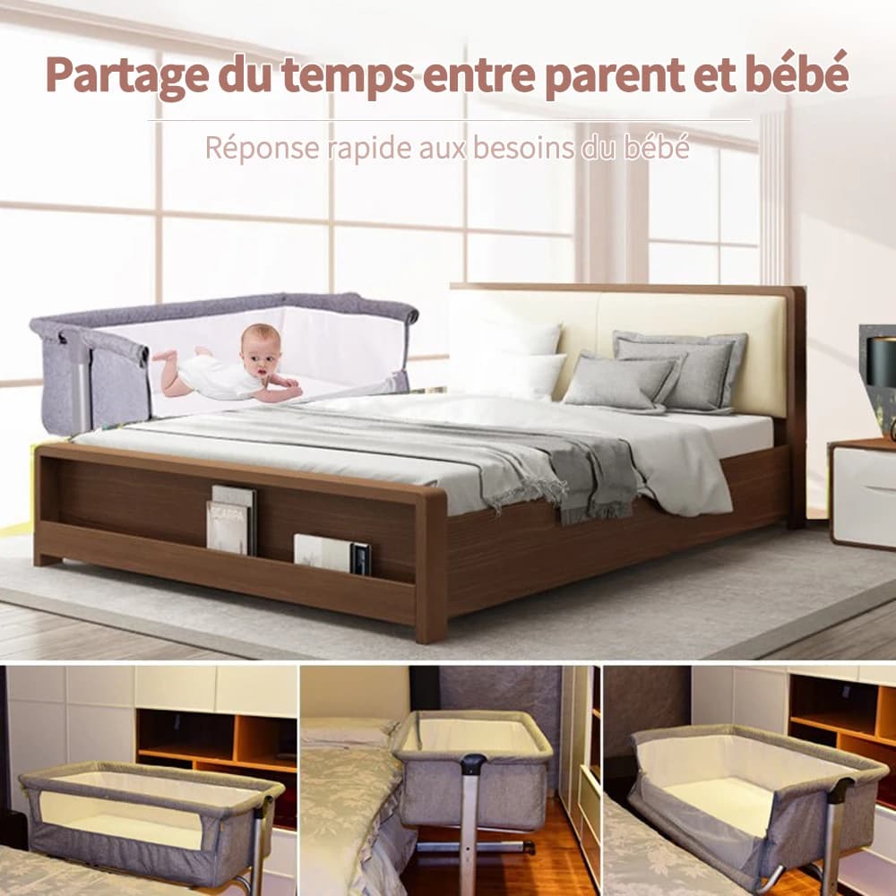 Lit de voyage 3 en 1 pour bébés, lit d'appoint, berceau pour bébé, lit pour bébé, bascule pour bébé,