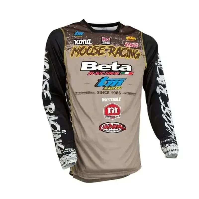 T-SHIRT à manches longues pour hommes, maillot d'équitation pour motOCROSS, vélo de montagne, sport 