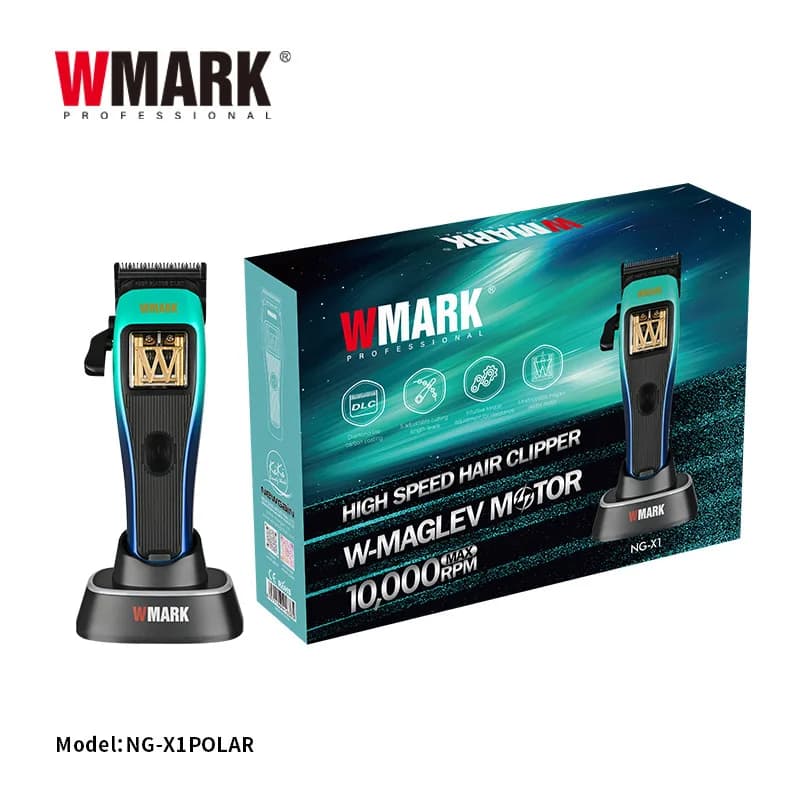Tondeuse à cheveux professionnelle WMARK NG-X1 pour hommes, moteur magnétique micropuce 10000 tr/min