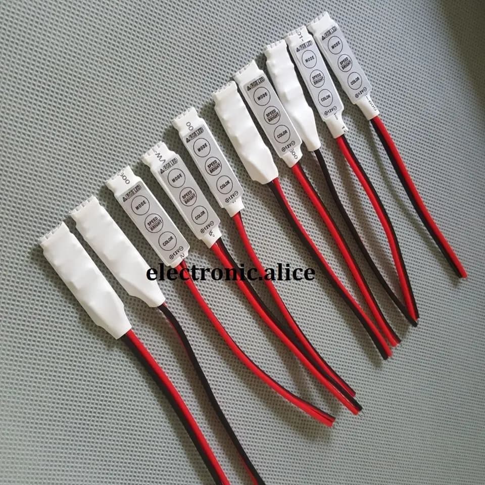 DC 5 V-12 V-24 V 12A 3 touches Mini LED RGB contrôleur variateur pilote pour RGB 5050/3528/2835/5730
