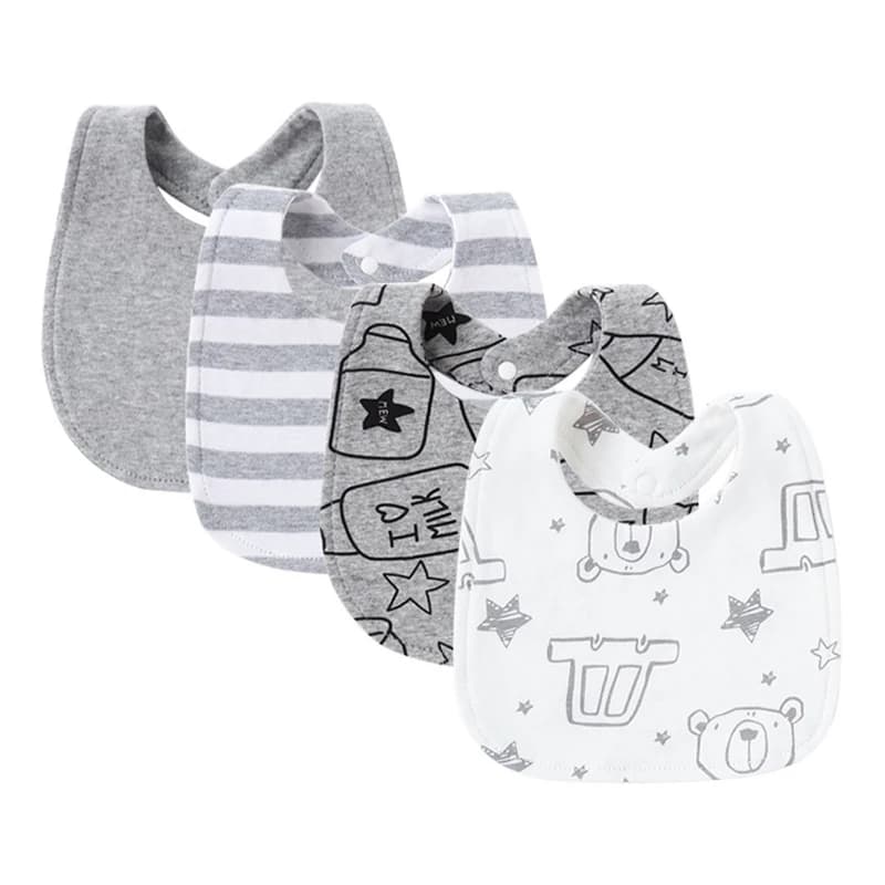 Bavoirs en coton pour bébés, 4 pièces, vêtements pour rots, serviettes de salive pour nouveau-nés, f