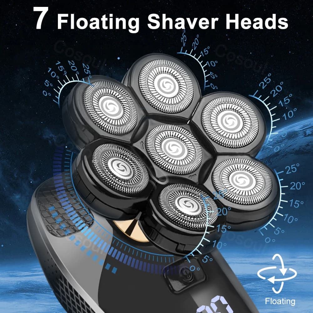 Rasoir pour hommes rasoir électrique puissant tête chauve rasoir barbe machine à raser pour hommes r