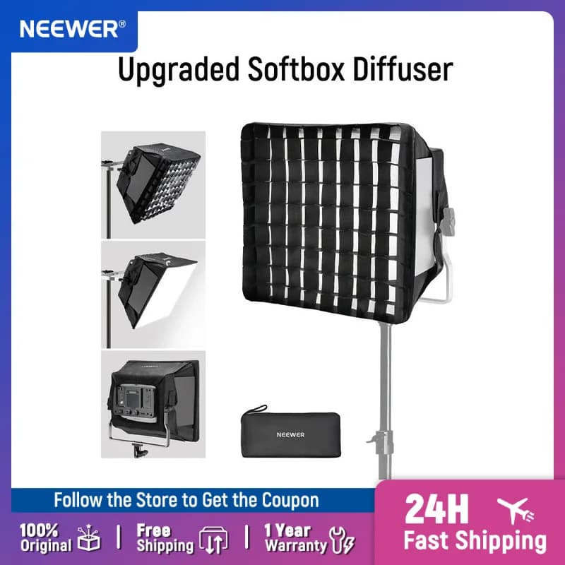 NEEpacks-Diffuseur Softbox Amélioré pour NLconfided PRO II, Panneau Lumineux Vidéo LED, 12.6x11.6 Po