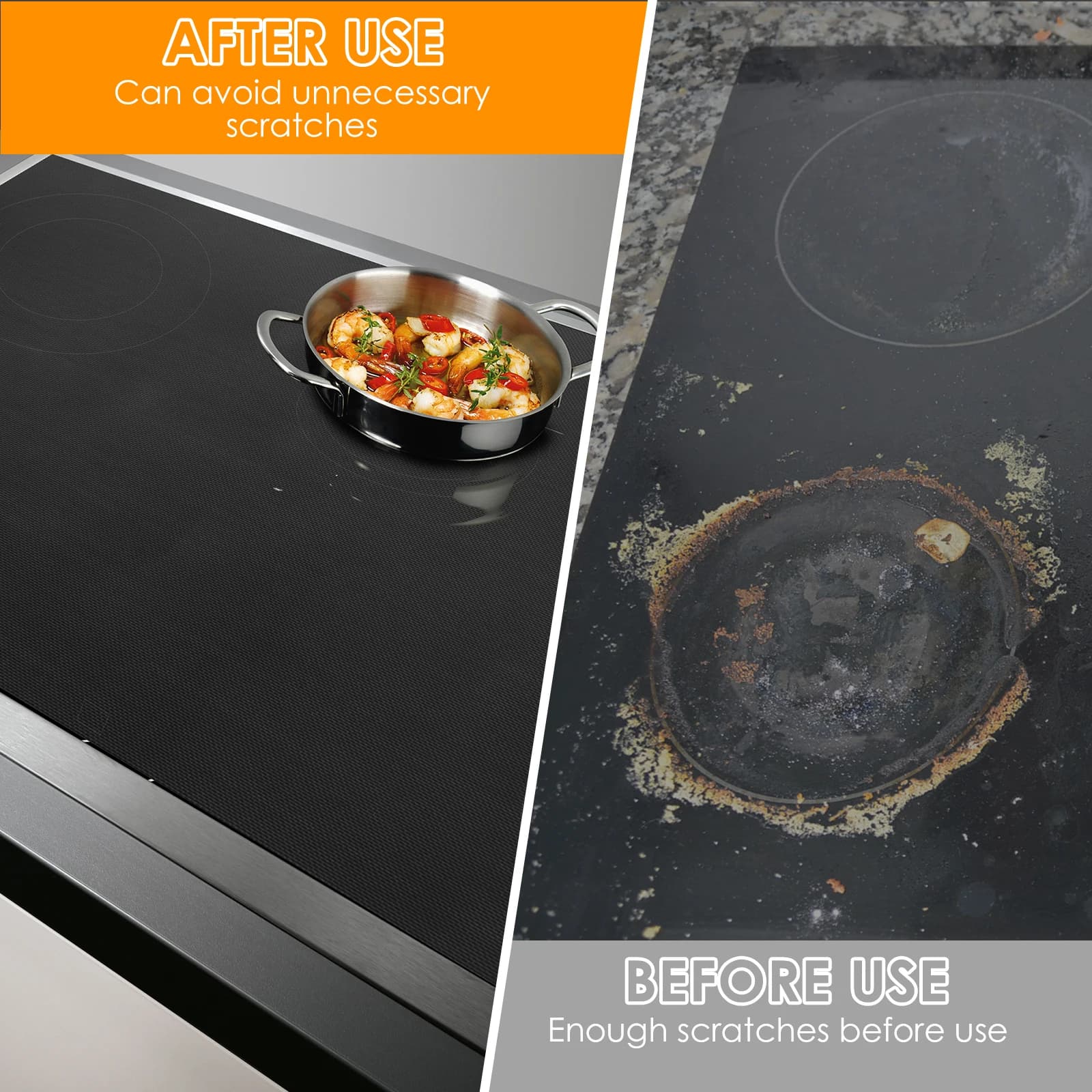 Tapis de protection translucide pour table de cuisson à Induction, couverture de table de cuisson à 