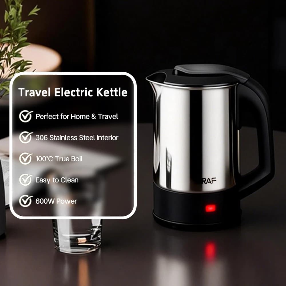 Mini bouilloire électrique 1000W, en acier inoxydable, pour thé et café, chaudière à eau Portable de