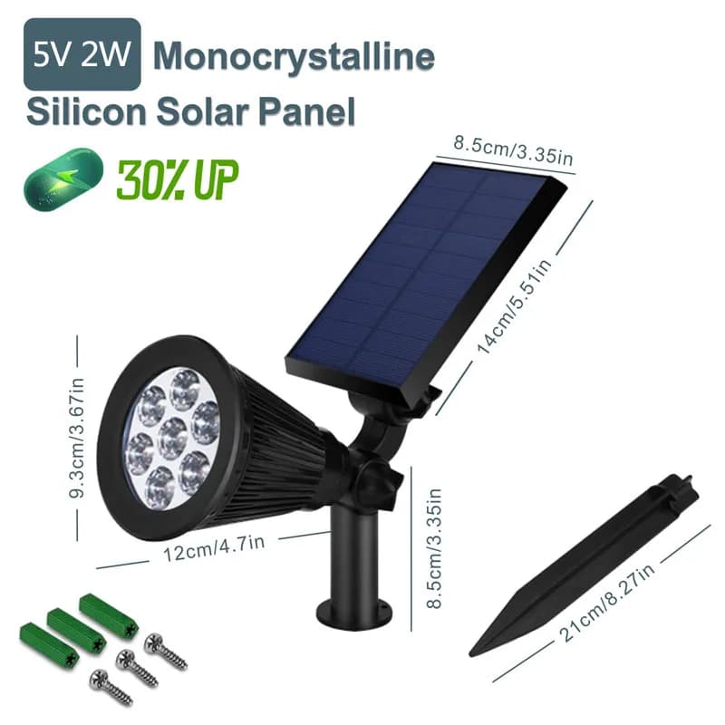 Spot lumineux de jardin à énergie solaire RGB, guirlande de rue changeante, lampe au sol pour pelous
