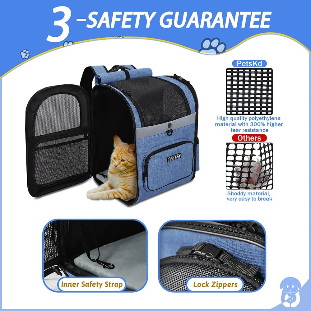Sac de transport pour chien, sac à dos à Double épaule pour animaux de compagnie, cadre robuste, res