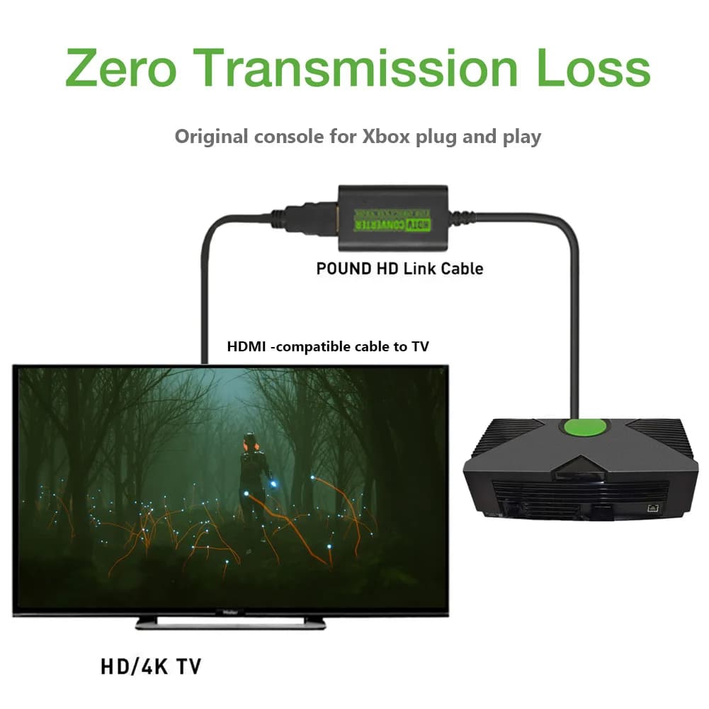Convertisseur compatible Xbox vers HDMI, adaptateur audio vidéo numérique, budgétaire HDTV, converti