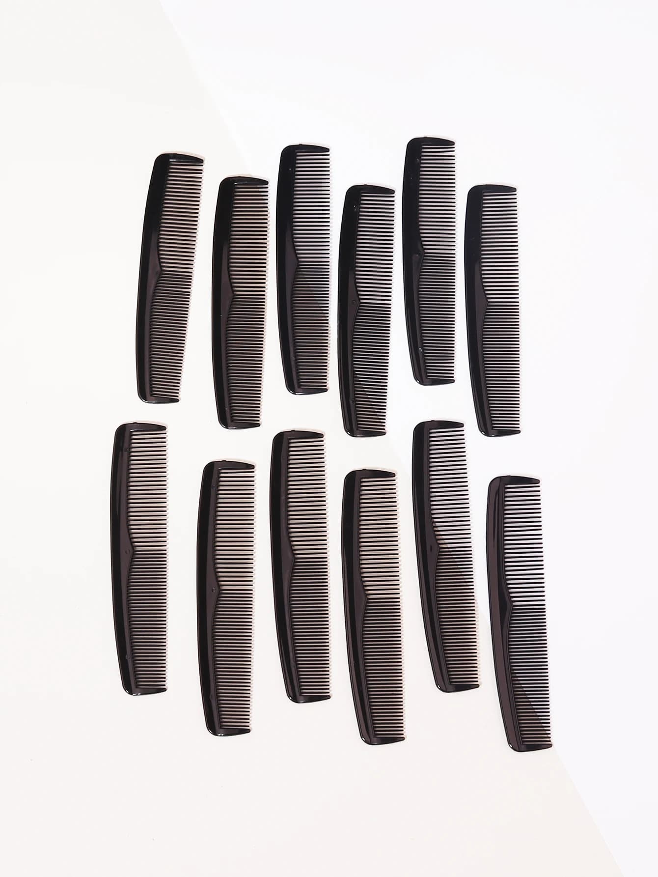 Peignes à cheveux à dents denses, antistatiques, portables, en plastique, double face, pour salon, o