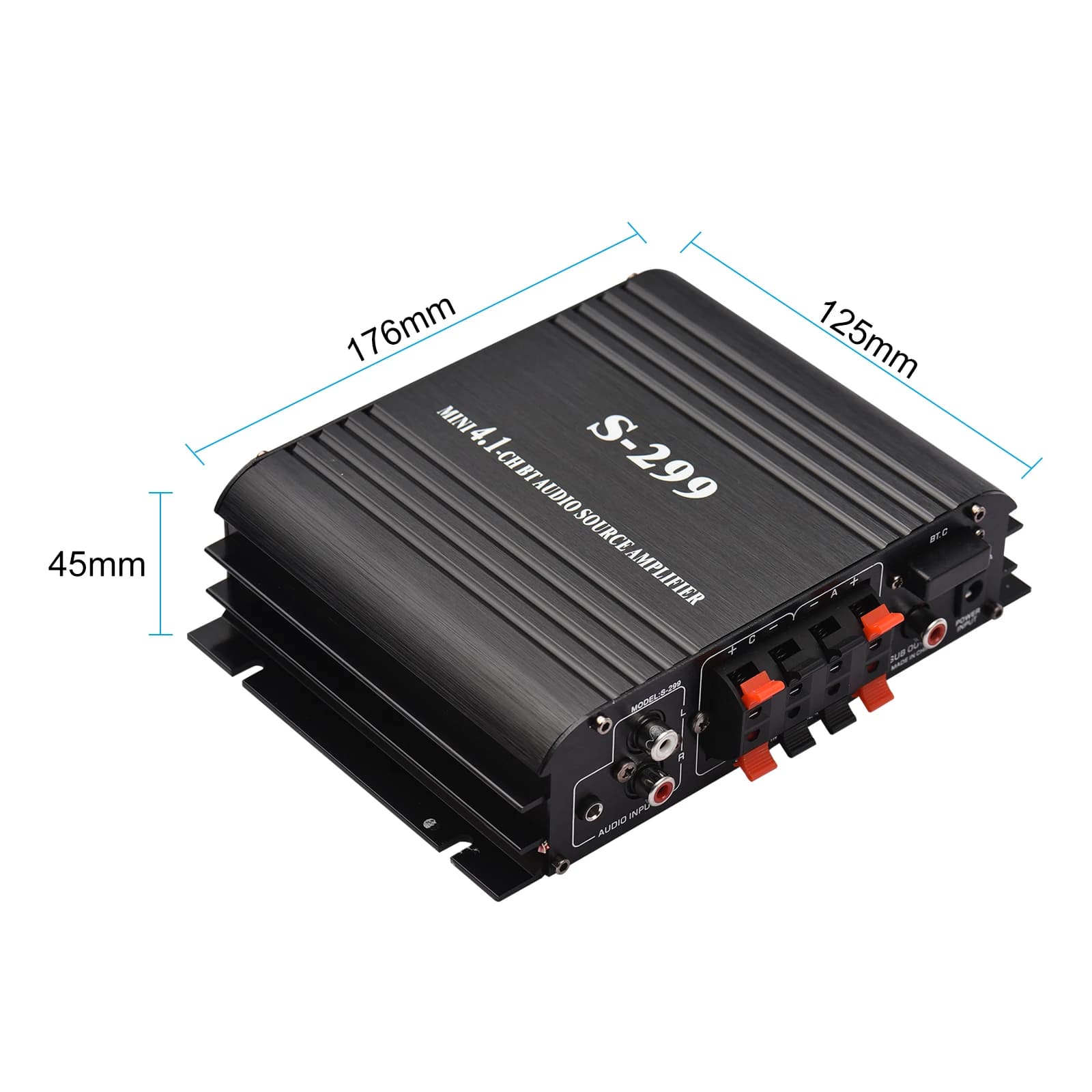 S-299 Mini 4.1 amplificateur de puissance Audio stéréo BT Portable voiture et maison double usage 4*