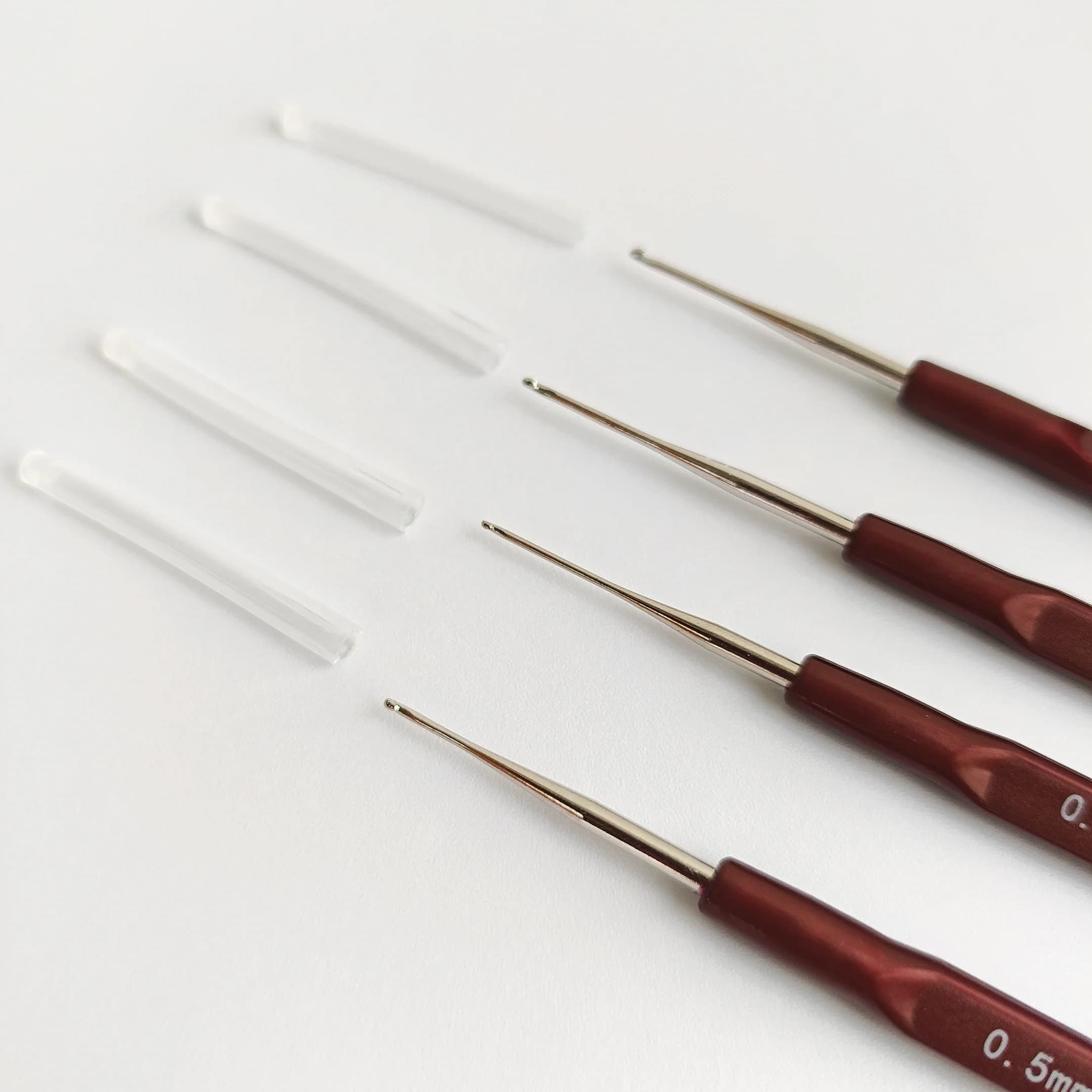 Crochets à tricoter pour dreadlocks, outils capillaires en métal et plastique, crochets de 0,5 mm, 0