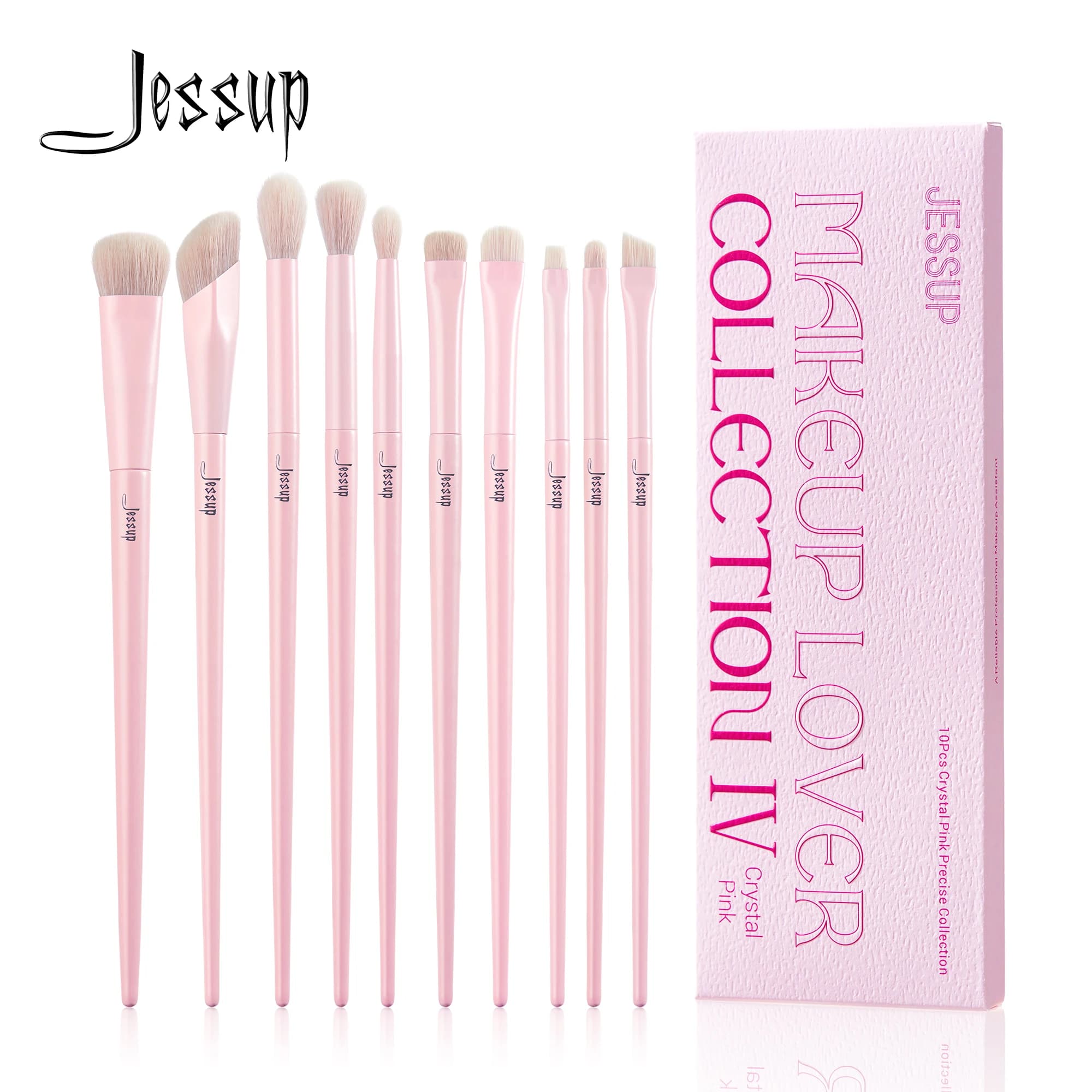 Set de pinceaux Jessup pour ombres à paupières Pinceau maquillage yeux rose Pinceau Correcteur Premi
