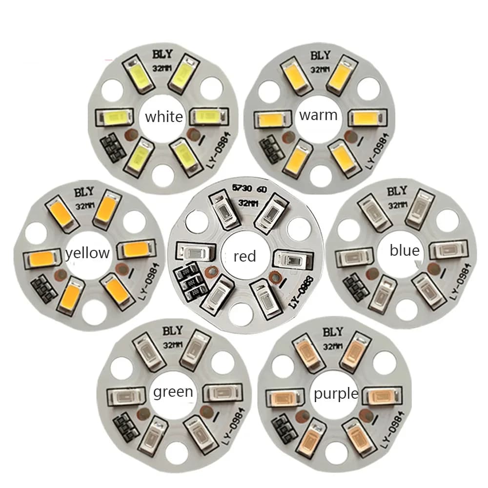 5/10 pièces 3W couleur puce LED perle lumières conseil ampoule ronde Transformation Source de lumièr