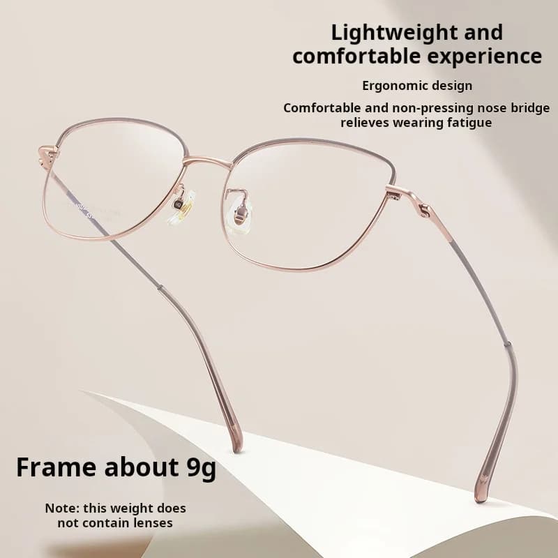 YIMARUILI Ultra léger alliage de titane femmes oeil de chat lunettes cadre mode tendance papillon op