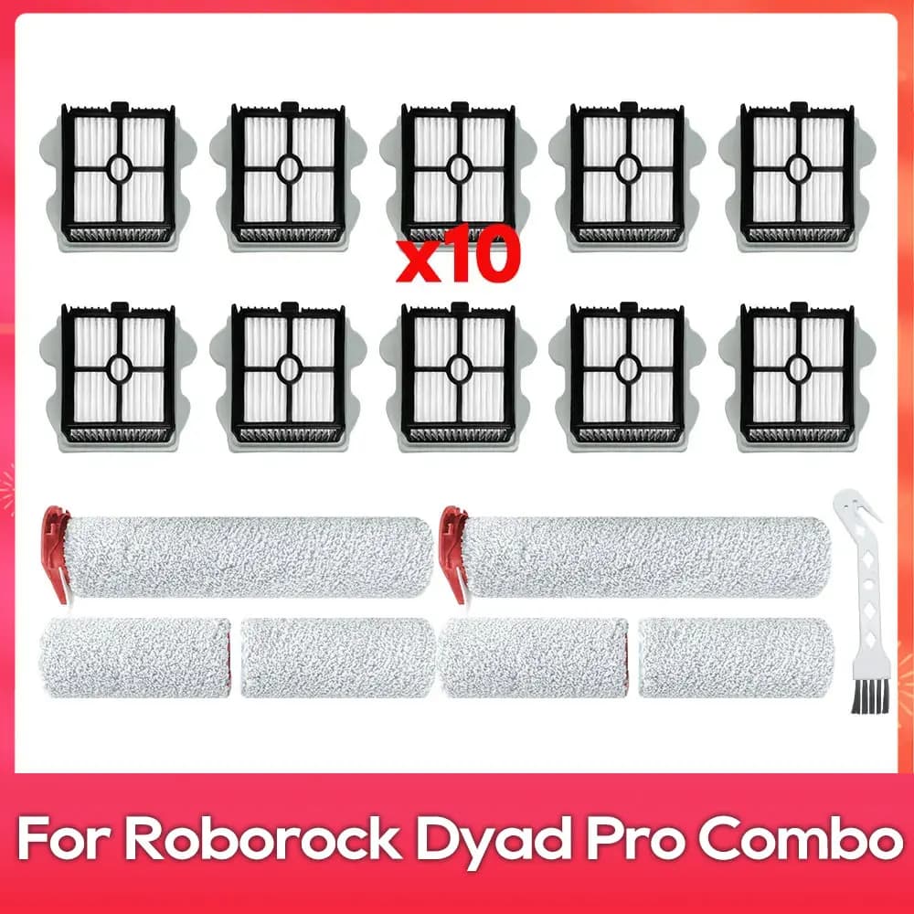 Compatible pour ( Roborock Dyad Pro / Dyad Pro Combo / WD2H1A / A10 Ultra ) Brosse Douce Rouleau Fil