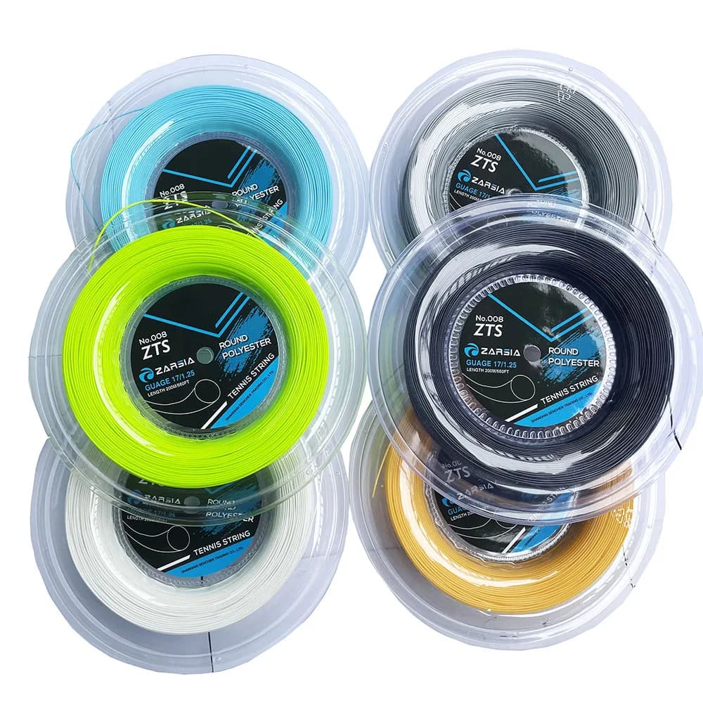 1 grande bobine ZARSIA 4G corde de raquette de Tennis en Polyester 1.25MM cordes de Tennis rondes li