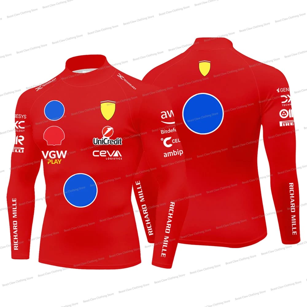 T-shirt de compression à col montant pour homme Hamilton 44, séchage rapide, pour sports de plein ai