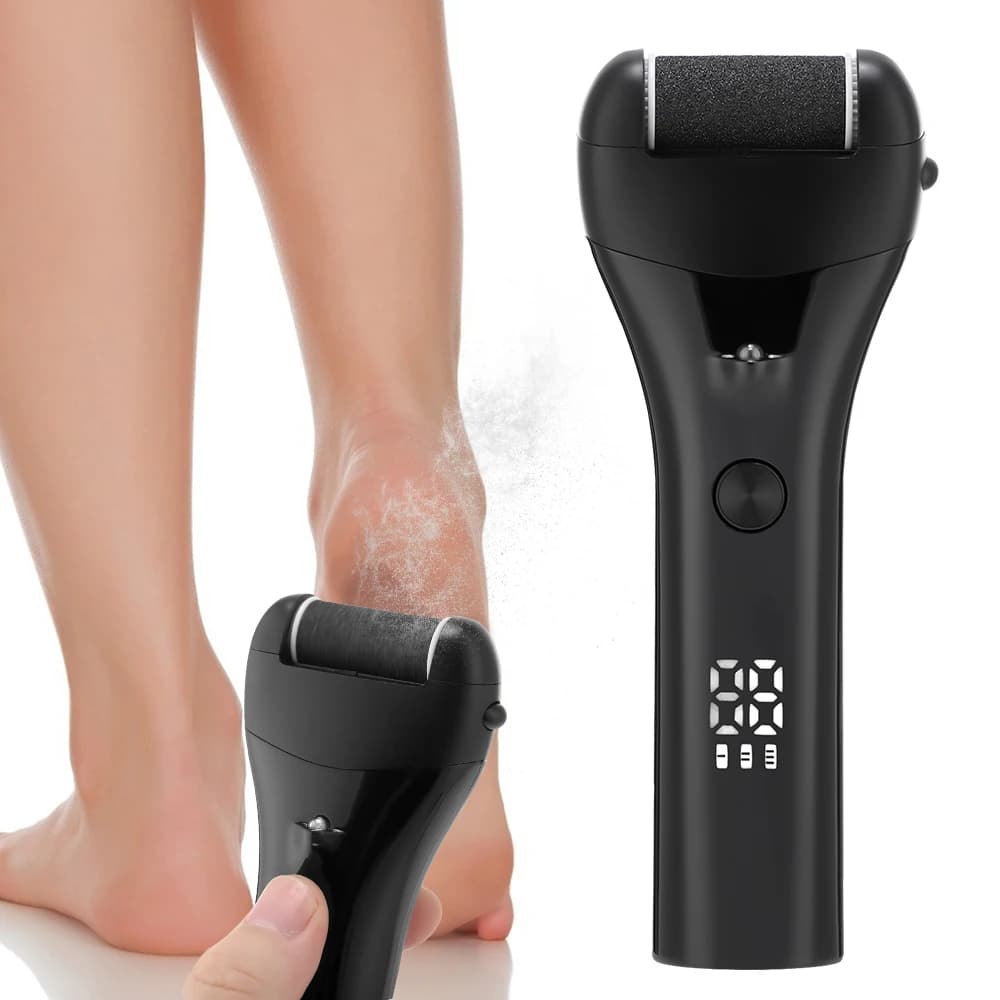 Broyeur de pieds électrique avec affichage numérique, dissolvant de callosités Rechargeable IPX4, li