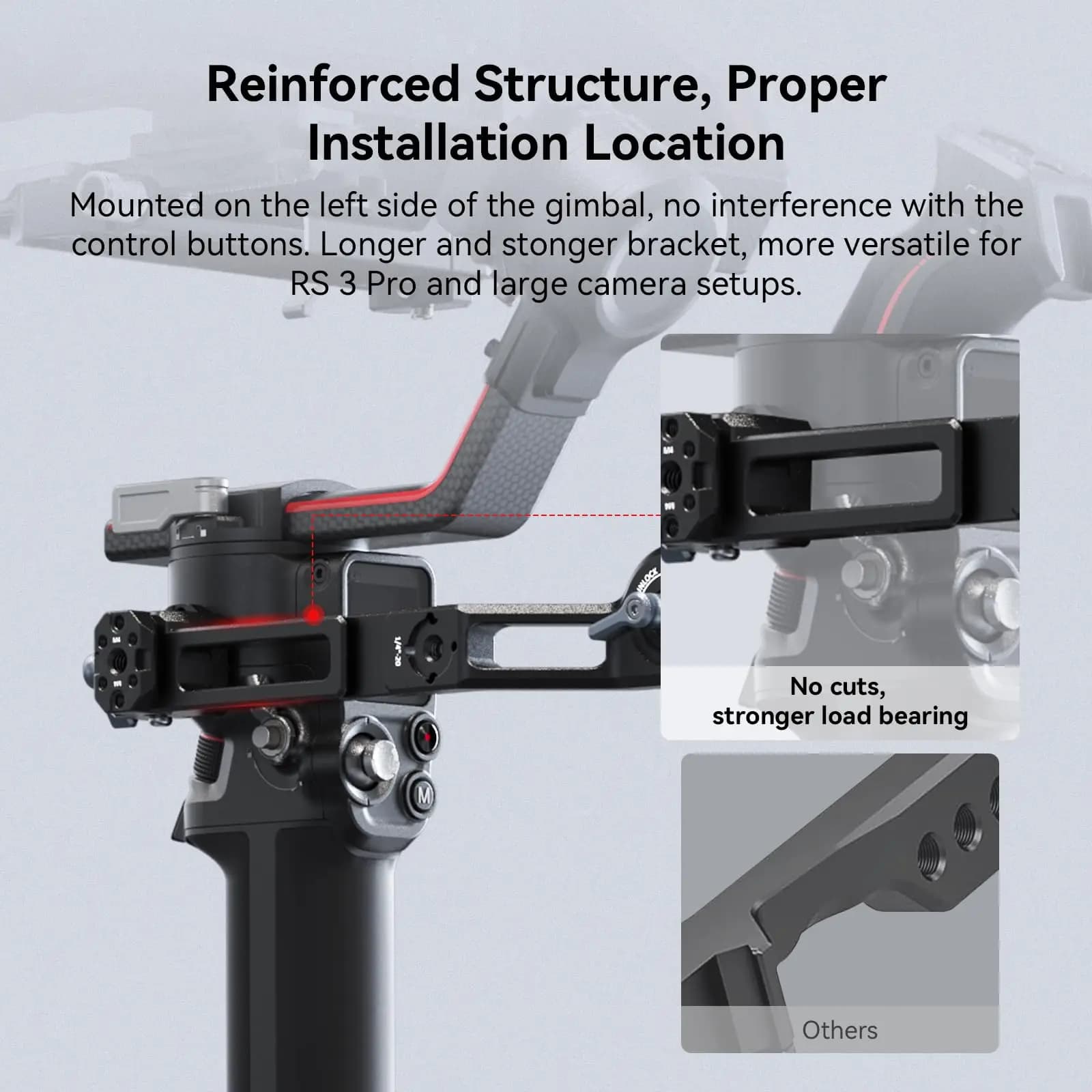 SmallRig-Poignée réglable pour DJI RS 2 / RS 3 / RS 3 Pro/RS 3 Mini / RS 4 Pro/RS 4, stabilisateur d