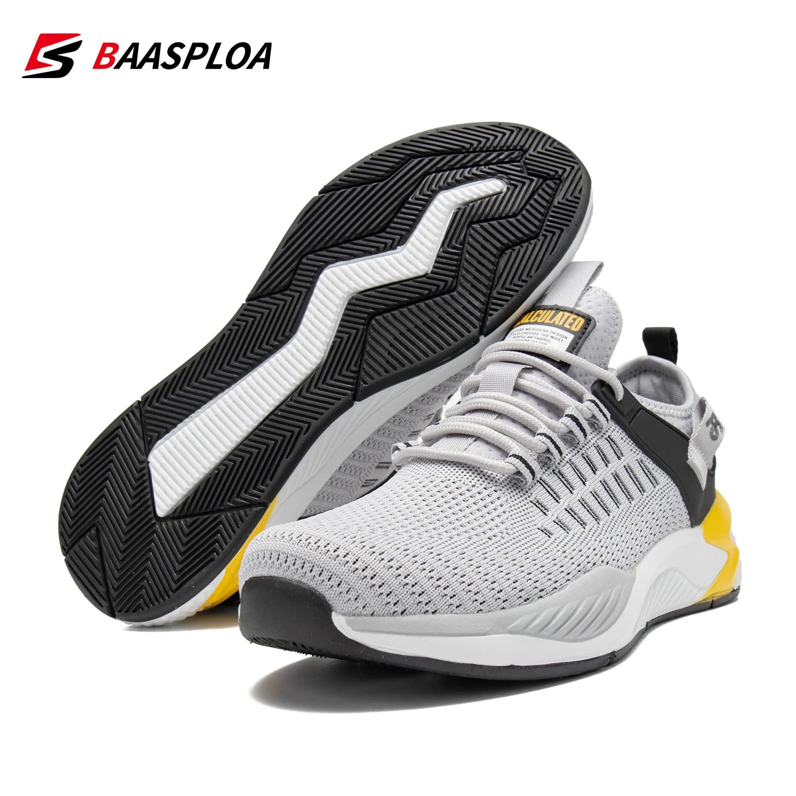 Baasploa chaussures de course légères pour hommes décontracté hommes concepteur maille respirant bas