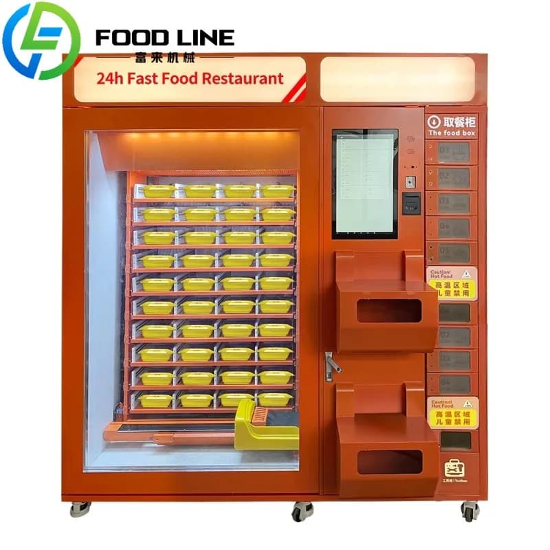 Distributeur automatique de repas chauds OME, distributeur automatique de nourriture chaude en libre