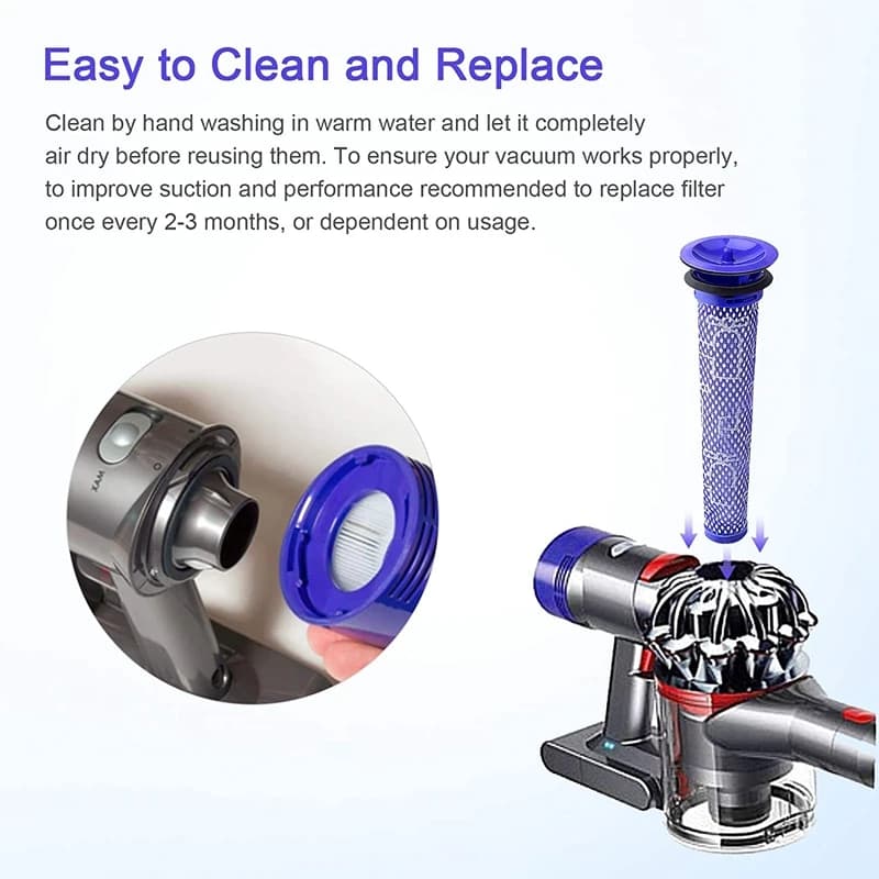 Filtre HEPA pour aspirateur Robot Dyson V8 V7, accessoires, filtre lavable, pièces de rechange