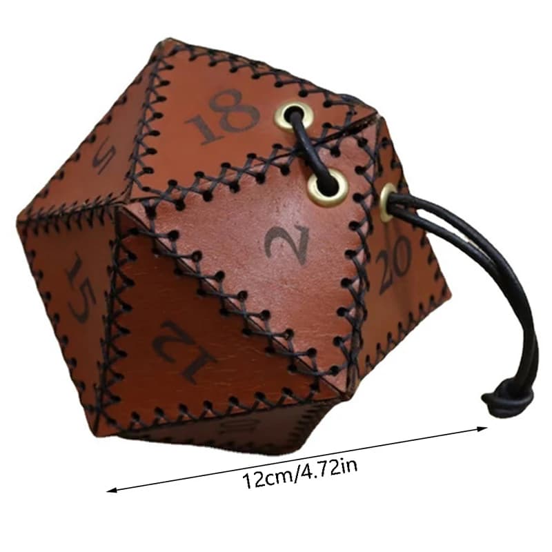 Nouveau D20 sac à dés dés polygonaux boîtes de rangement en cuir cordon renforcé pour le travail quo