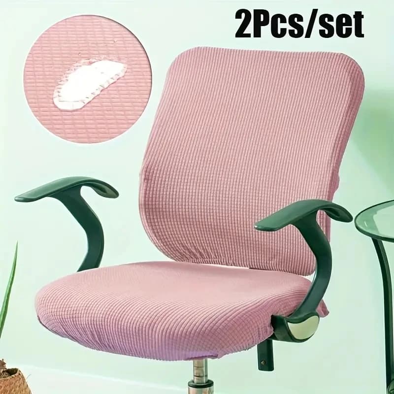 Housse de chaise de bureau imperméable, housse de chaise d'ordinateur solide, housse de siège d'armo