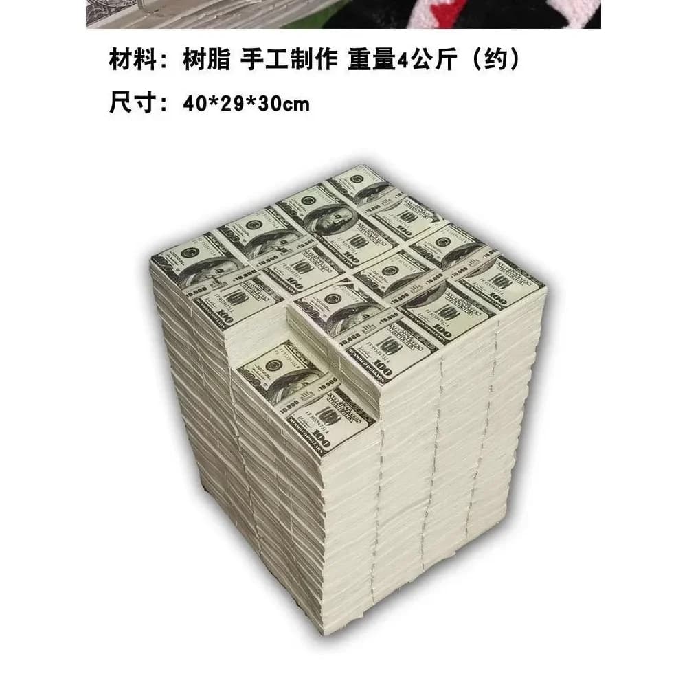 Creative US Dollar Bill - Tabouret en forme, nouveauté argent - Ottoman sur le thème pour la décorat