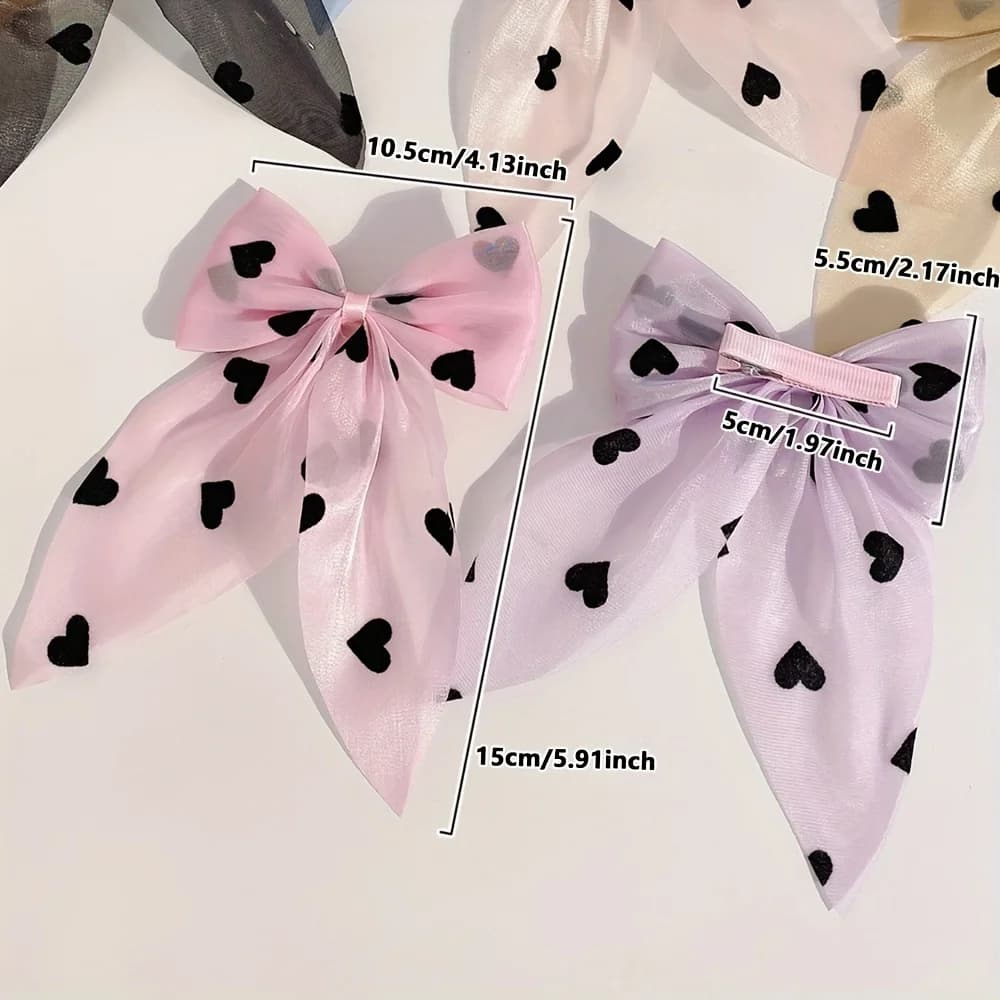Pince à cheveux tachetée d'amour mignon, 10 pièces, ne fait pas mal aux cheveux doux et le plus faci