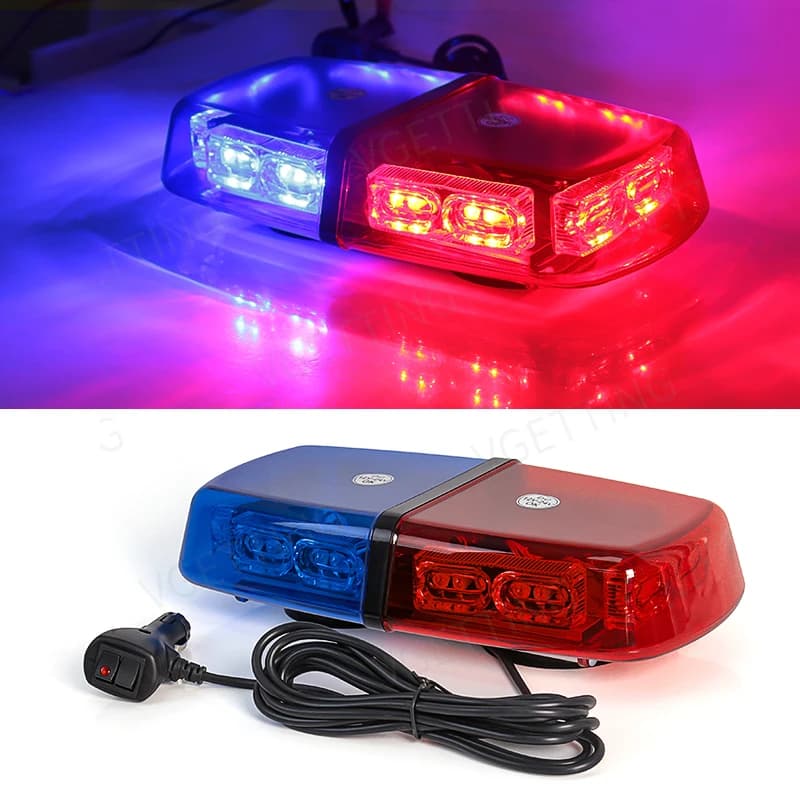 Lumières stroboscopiques sur le toit de la voiture, 36 LED, balise de sécurité d'avertissement d'urg
