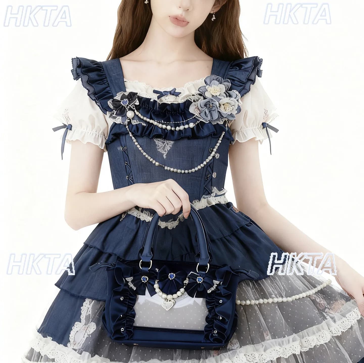 Élégant élégant velours perle arc strass plissé douleur sac hiver nouveau magnifique doux dentelle p